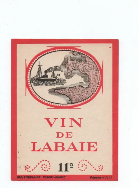 étiquette BRETAGNE vin de labaie