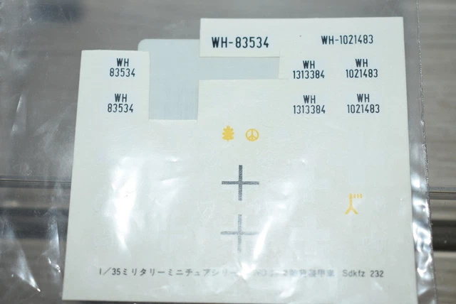 1/6John Stuff Décalcomanies Allemandes WWII Chiffres pour Panzer - Tour Blanc