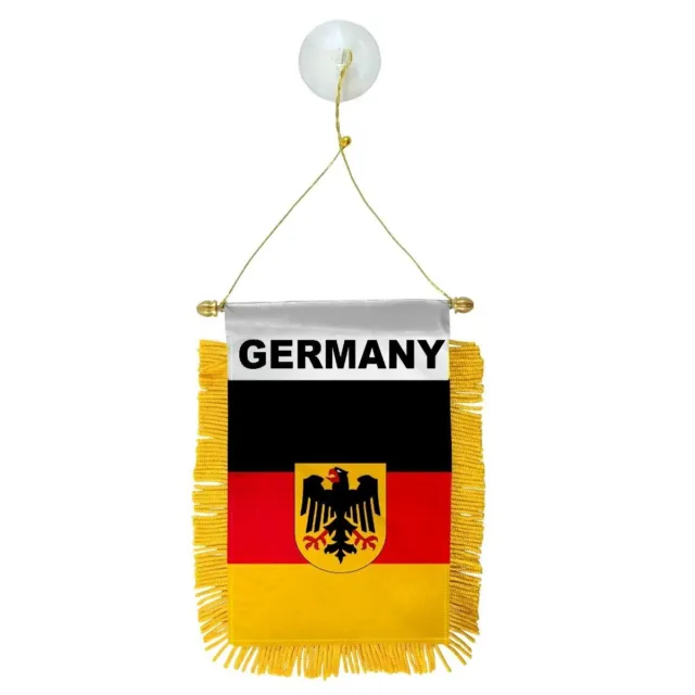 Germany German Eagle Flag Hanging Car Pennant for Car Window or Rearview Mirror