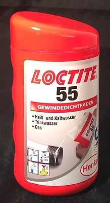 Loctite Fil Étanchéité Fileté 150m Metal Et Filetage en Plastique Loctite 55 