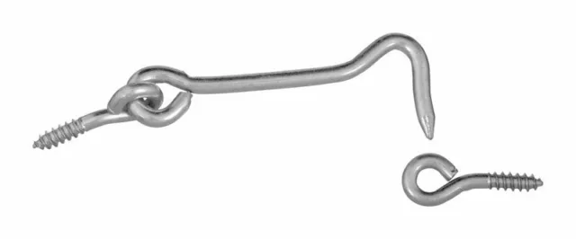 National Hardware  Zinc-Plated  Steel  3 in. L Hook and Eye  2 pk