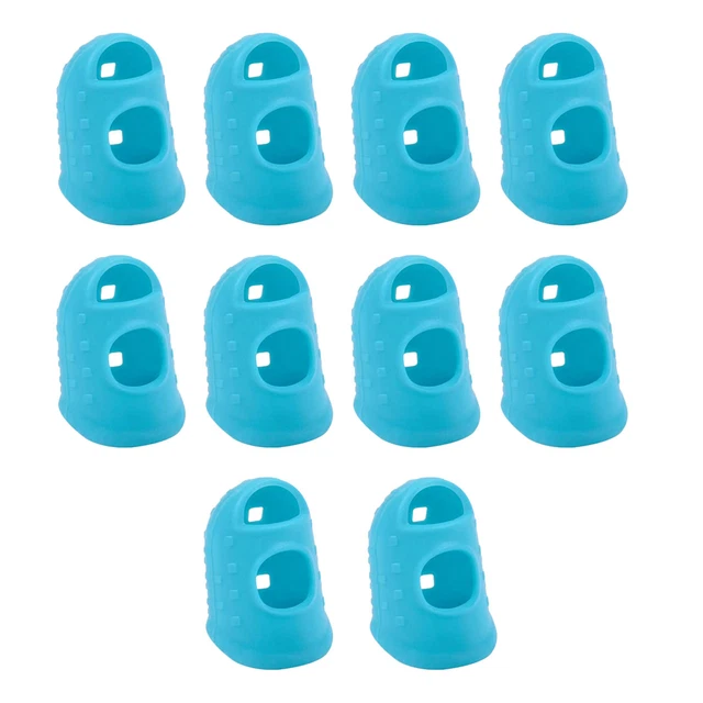 10PCS SILICONE RUBBER Thimble Finger protector Finger Cover Guard Cap ...