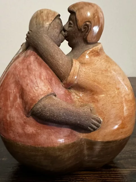 RARE ! JUANA SOSA CHULUCANAS Couple Pottery Sculpture / Peruvian/ UNIQUE (READ)! 2