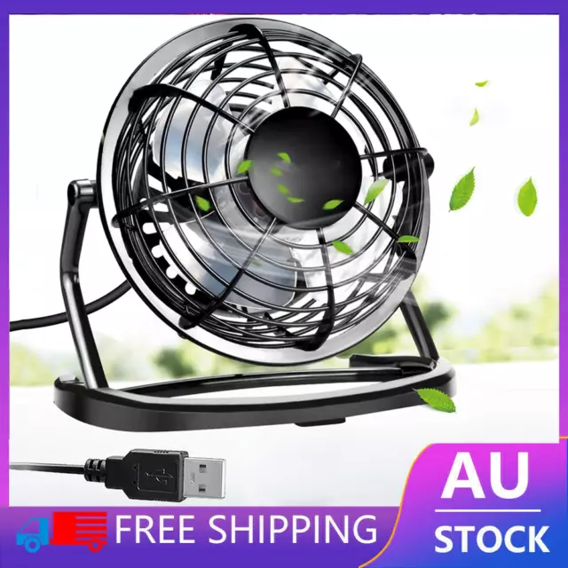 USB Powerful Small Silent Mini Cooling Desk Fan Portable USB Fan 360° 4INCH