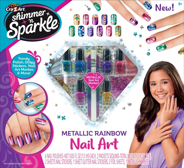 Kit de arte en uñas arco iris metálico brillante Cra-Z-Art Shimmer 'N brillante655404