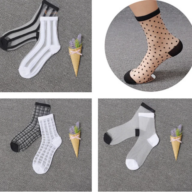 Elastic Ultra Thin Crystal Short Socks Lady Lace Ladies Socks for Girls