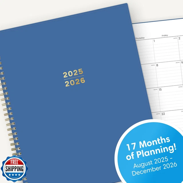 BLUE SKY 20252026 Academic Year Weekly and Monthly Planner Calendar