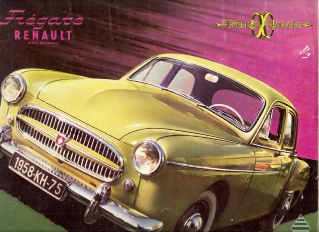 Renault Fregate Transfluide 1957-58 UK Market Sales Brochure