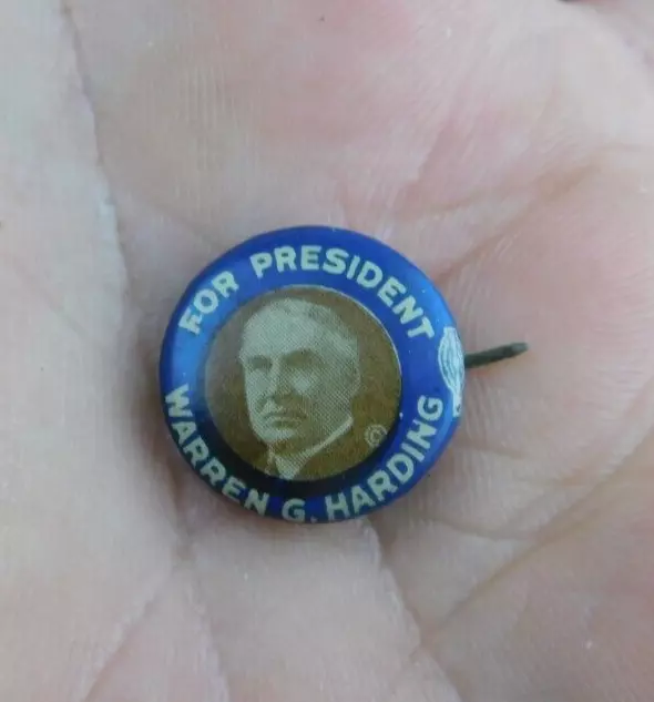 1920 WARREN HARDING Campaign Pin Pinback Political Button President Election