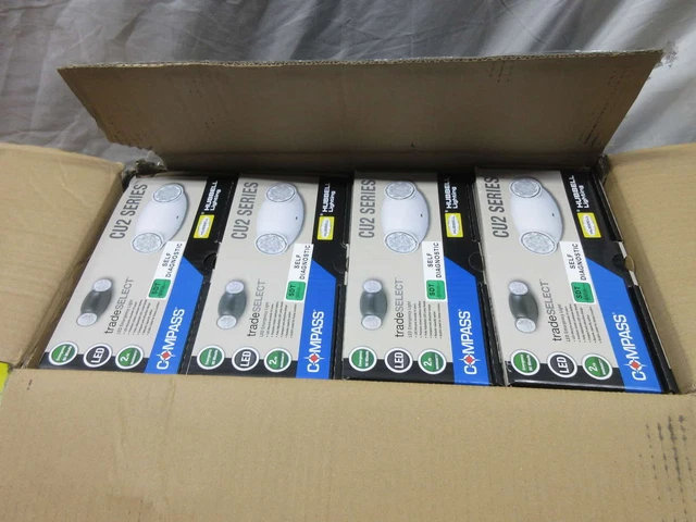 Lot of 12 Hubbell Compass CU2 Series Trade Select LED Emergency Light CU2SD