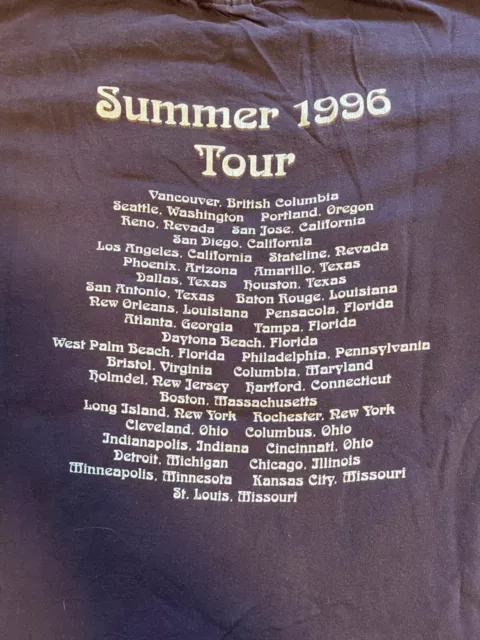 Vintage The Moody Blues T Shirt Ex-Large  1996 Summer Tour 3