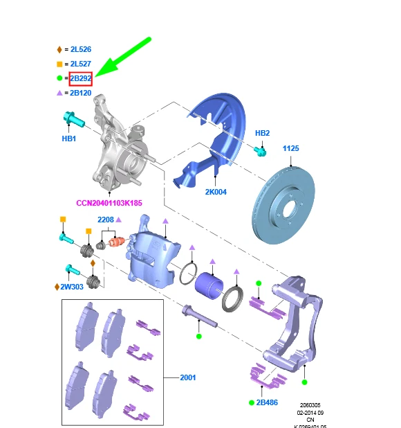FORD FIESTA MK6 Front Caliper Bracket AY112B134CB 1858137 NEW GENUINE