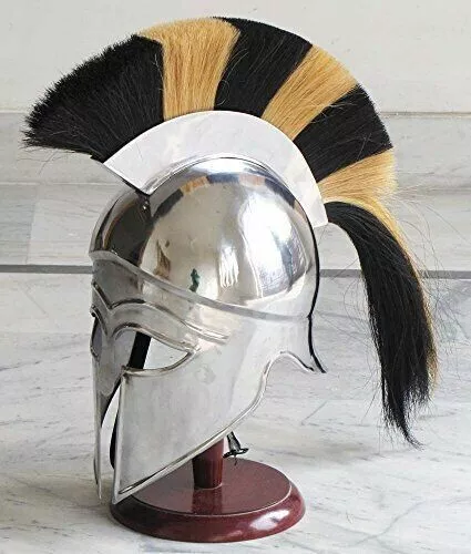 Medieval Knight Spartan Greek Corinthian Armor Helmet With Plume Armour 3