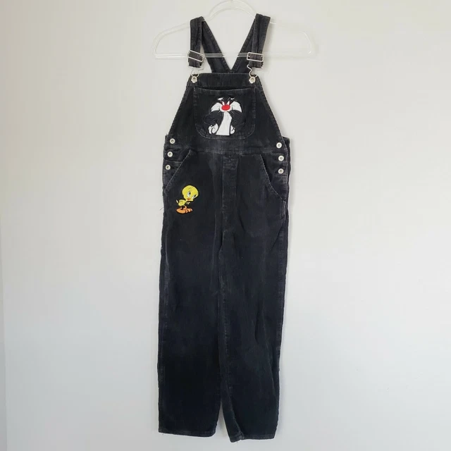 Warner BrothersKids LargeDenim Bib Overalls Sylvester Tweety Warner Bro