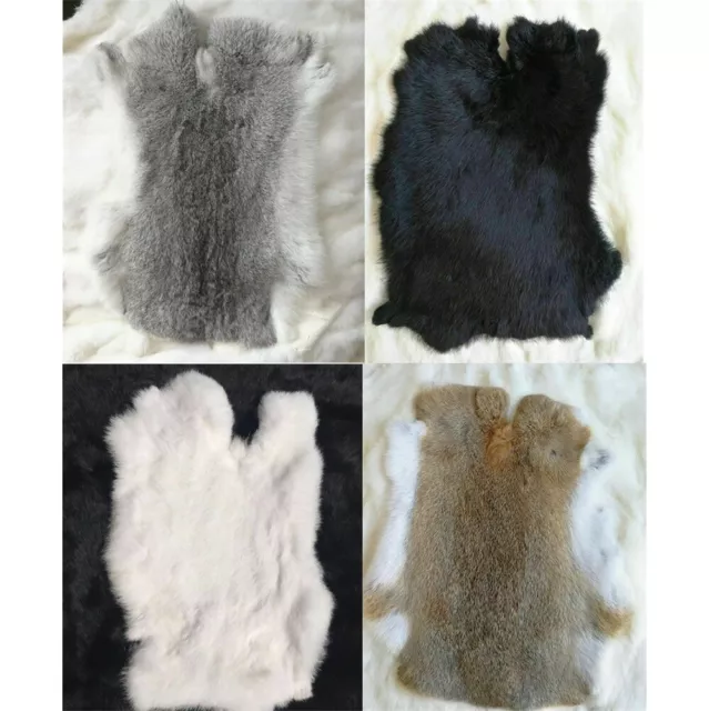 Natural Genuine Rabbit Skin Pelt Hide Craft Leather For Animal Training Garments