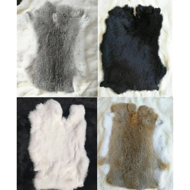Natural Genuine Rabbit Skin Pelt Hide Craft Leather For Animal Training Garments Natural Genuine Rabbit Skin Pelt Hide Craft Leather For Animal Training Garments