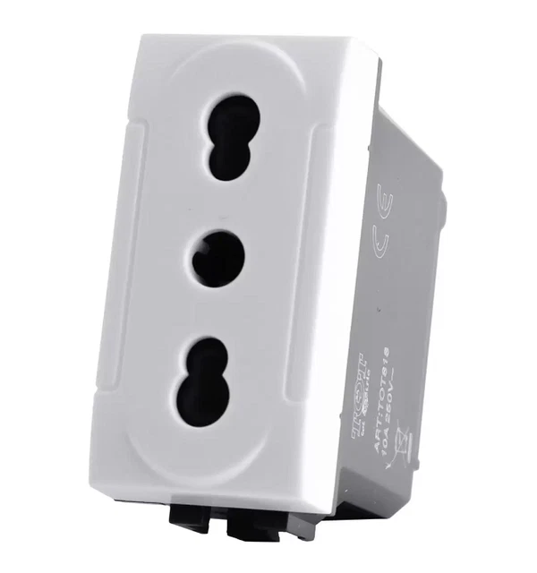 Presa Bivalente Di Sicurezza FEB 2045 - 2P+T, 10/16A 250V, Standard Italiano, IMQ