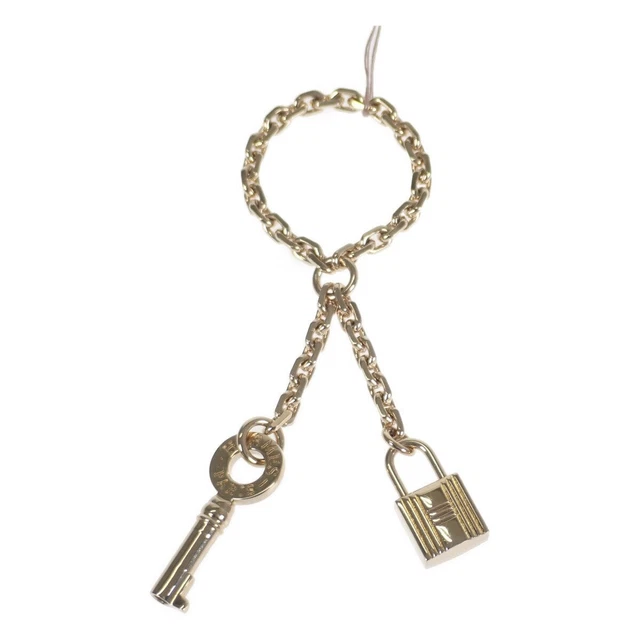 HERMES Scarf Ring Cadena Key Motif Gold Woman's TGIS