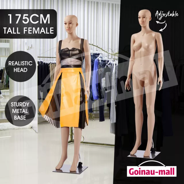 Full Body Female Mannequin Dress Form Display Stand 175CM Manikin Model Torso