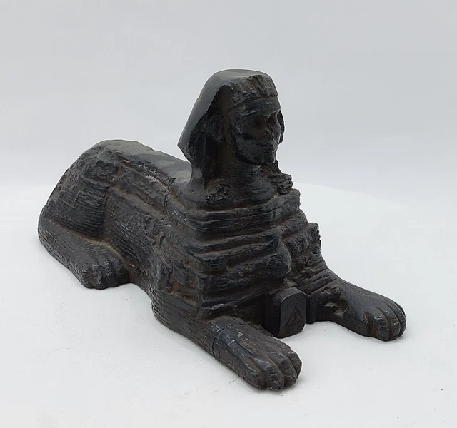 Statue égyptienne Antique Rare De Cobra Noir Wadjet - Pierre, 25 Cm De Hauteur, Reproduction Vintage