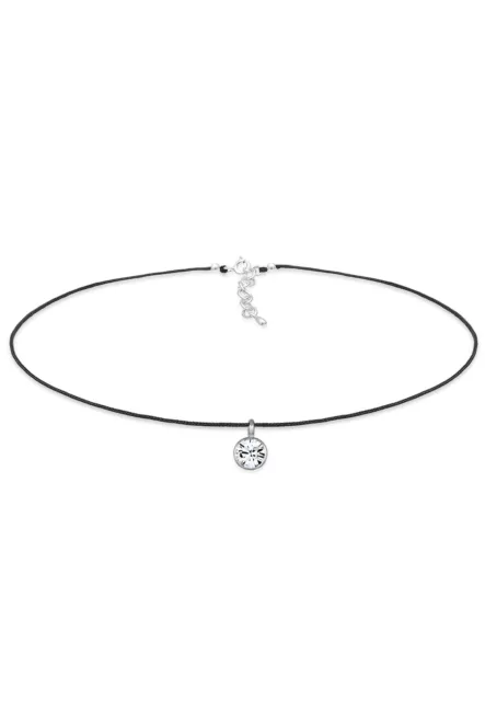 Choker Halskette Anhänger 925Er Silber Kristalle Echtschmuck Elli Halskette