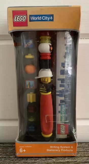 Lego World City Writing System Fireman Firefighter 2004 Pen Build Your Own #1560