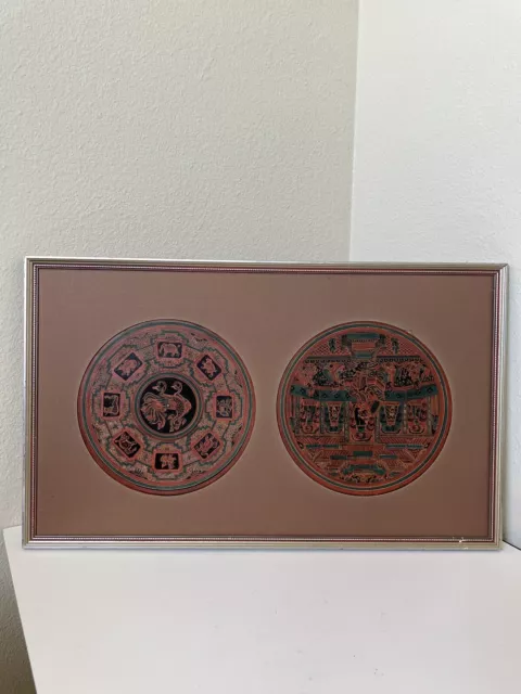 Vintage Burmese Lacquerware Hand Painted Red  Betel