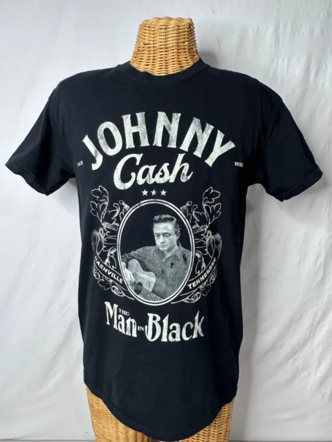 Johnny Cash The Man In Black Shirt - Size Medium