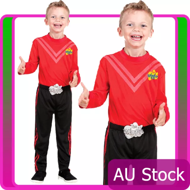 Licensed Simon Red The Wiggle Child Boys Kids Book Week Wiggles Dress Costume