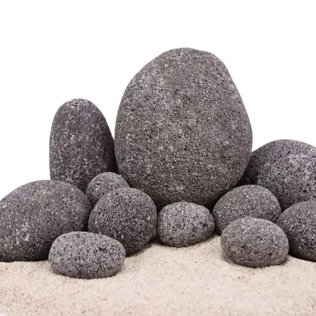 Aquarium Pierre Naturelle Zen Pebbles Déco en Gris 1 St.Taille L 9-12cm Nr.57