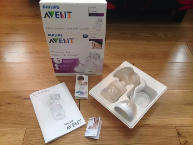 Philips Avent Natural Manual Breast Pump & 4oz Baby Bottle - Boxed - Exc Cond