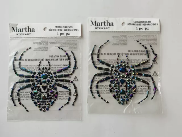 Juego de 2 adornos de araña Martha Stewart decoración de Halloween