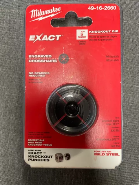 NEW SEALED MILWAUKEE EXACT 1/2" conduit KNOCKOUT DIE - 49-16-2660