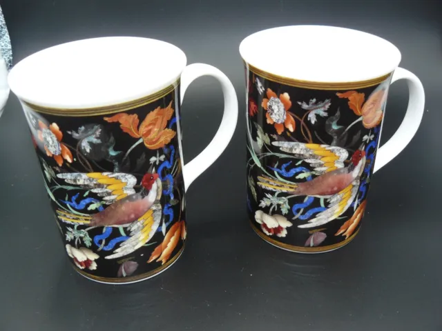 Pair of National Trust ‘Charlecote’ Bird Coffee Mugs