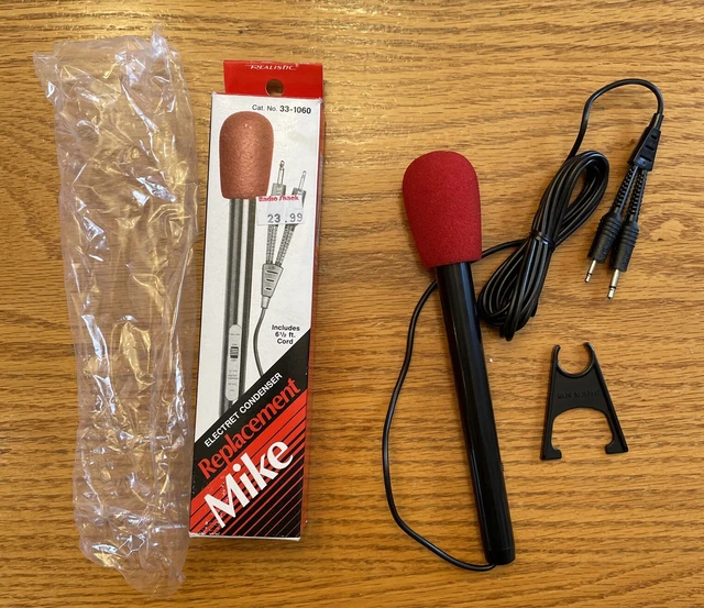 VINTAGE REALISTIC RADIO Shack Electret Condenser Replacement Microphone