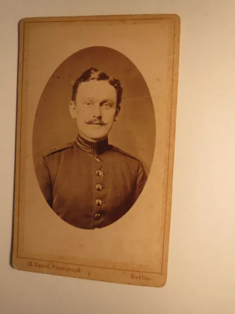 Soldat in Uniform - FAR ? / ca. 1880er Jahre CDV H. Bunzel Berlin