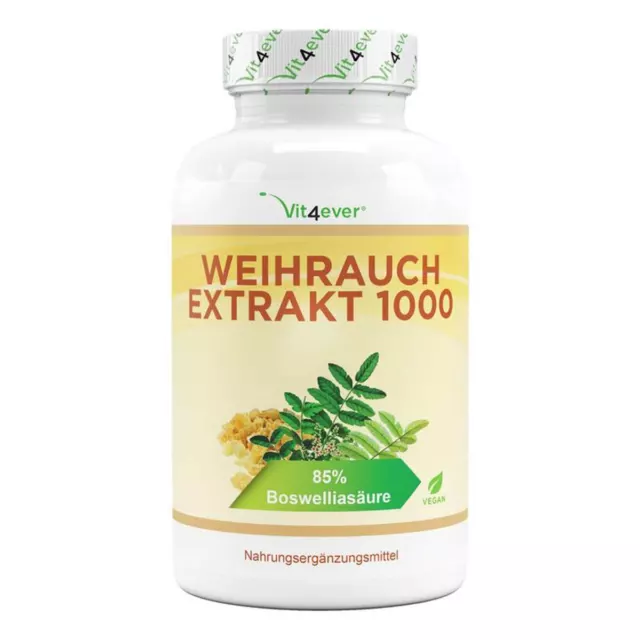 (118,48 EUR/kg) Vit4ever Weihrauch Extrakt 1000 85% Boswellia-Säure 365 Kapseln