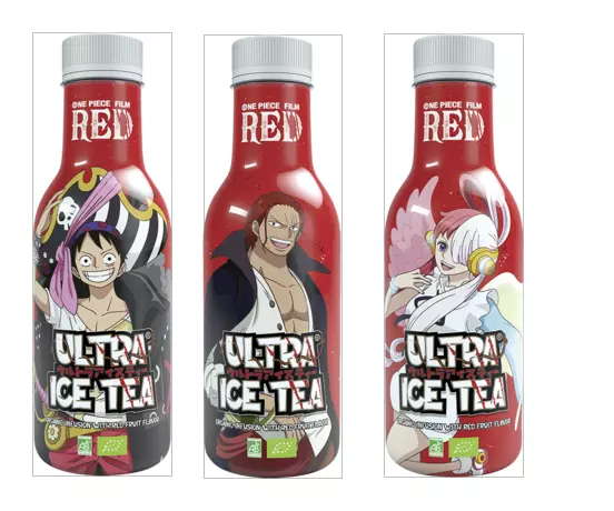 Tè ghiacciato biologico Ultra Ice Tea, One Piece Red confezione da 3 frutti rossi 3 x 500 ml