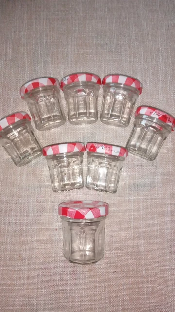 VOLCANOES CLUB Lot de 8 bocaux en verre de 60,7 g avec couvercles