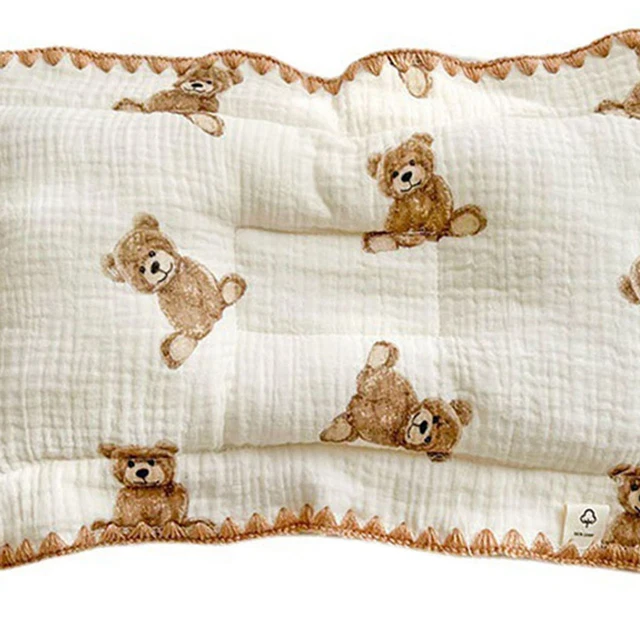 (Bear) Baby Head Shaping Pillow Cartoon Pattern Infant Head Shaping Pillow
