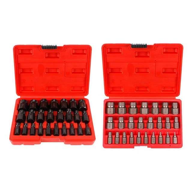 25X MULTI SCREW Extractor Set Hex Head Bit Socket Wrench Remover Bolt