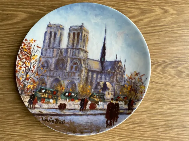 Limoges Plate..louis Dali...'la Cathedrale Notre Dame'