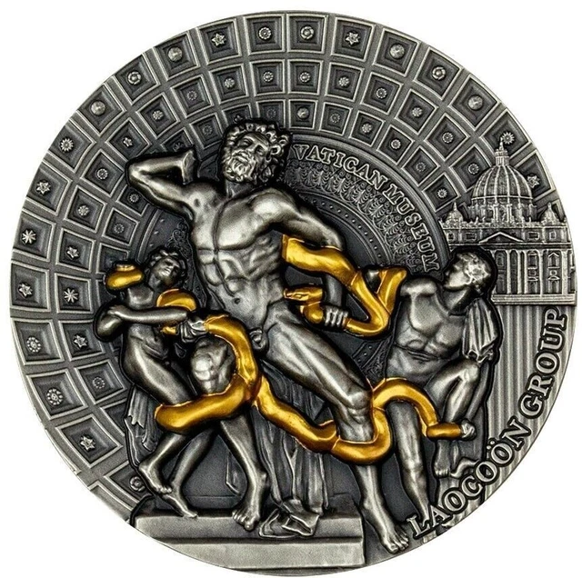 2020 Laocoon Group Masterpieces of Sculptural Art 2oz Silver Coin