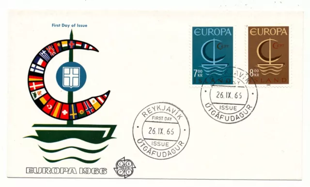 Islanda 1966 FDC Europa CEPT Michel n. 404-05