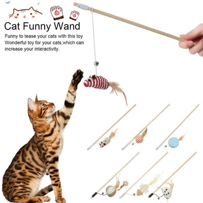 2pcs Playthings GATTO Teaser Gatto Bacchetta giocattolo Go Cat Gatto Catcher GATTO INTERATTIVO Bacchette 