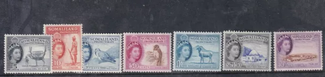 Somaliland 1953 Elizabeth 2Nd Values Mounted Mint To 10/-