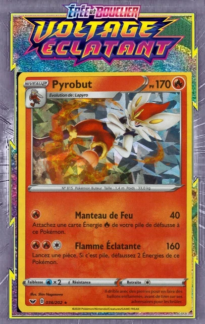 Pyrobut Holo Deck Promo - Sword and Shield - 036/202 - Pokemon Card New FR