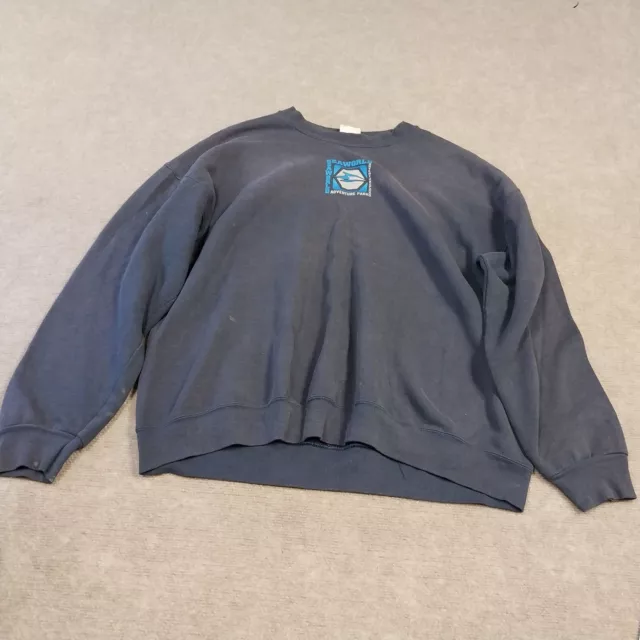 VTG Vintage Sea World Mens Size 2XL XXL Blue Long Sleeve Pullover Sweatshirt