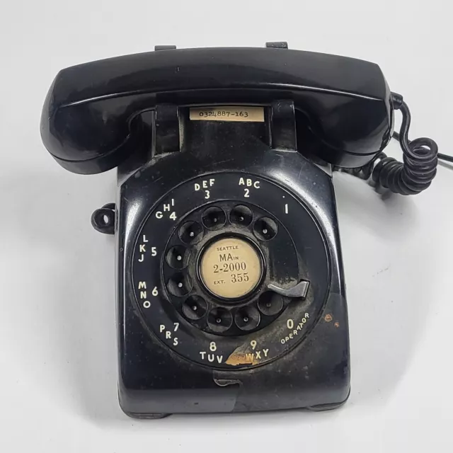 Black Telephone 1962 Western Electric Bell System 500 Vtg Rotary Landline Phone