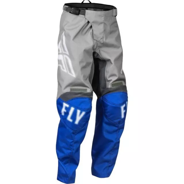 NEW Fly Racing F-16 Grey/Blue Kids Motocross Dirt Bike Pants